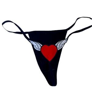 SEXY HEART LINGERIE - BLACK